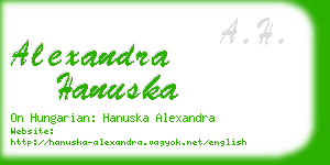 alexandra hanuska business card